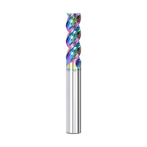 Temhyu Hartmetall-Fräser mit 2/3/4 Flöten, Hartmetall-Schaftfräser for geschnittene Aluminiumfräser, Fräser, CNC-Fraise-Vergaser, Werkzeugmaschinen(HRC70-U3AL,3.0x4Dx50L) von Temhyu
