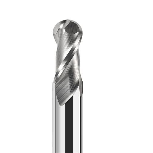 Temhyu R0.5-R10 Kugelkopffräser, Schaftdurchmesser 2 Flöten, Wolframcarbid-Fräser, CNC-Fräser-Werkzeug for Kupfer-Aluminium-Fräser(R4X8X60) von Temhyu