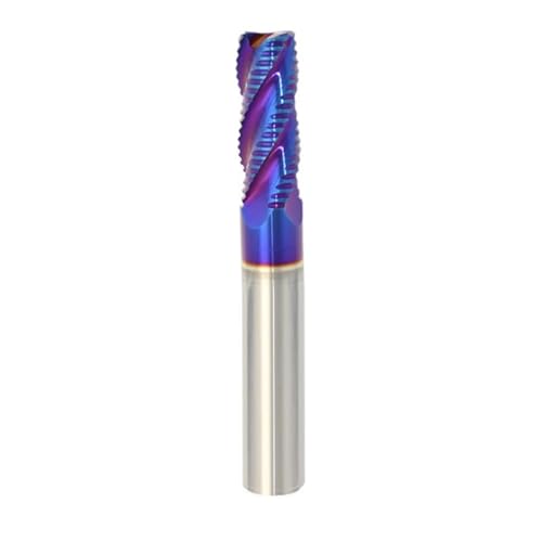 Temhyu Schruppfräser 1–20 Hartmetall 3 Schneiden 4F for Stahl, Eisen, Aluminium, MDF, Fiberglas, Acryl, Holzbearbeitung, Kupfer, Kunststoff(BLUE 4F,14.0X45X100L) von Temhyu