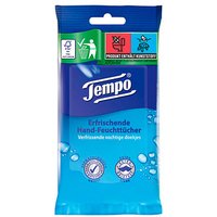 Tempo Handreinigungstücher Erfrischend 1-lagig weiß, 10 Tücher Tempo Handreinigungstücher Erfrischend 1-lagig weiß, 10 Tücher von Tempo