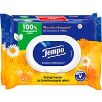 Tempo Feuchtes Toilettenpapier Mein Verwöhnmoment Duo-Pack 1-lagig, 2x 42 Tücher von Tempo