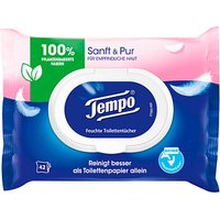 Tempo Feuchtes Toilettenpapier Sanft & Pur 1-lagig, 42 Tücher von Tempo