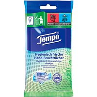 Tempo Handreinigungstücher Hygienisch frisch 1-lagig weiß, 10 Tücher Tempo Handreinigungstücher Hygienisch frisch 1-lagig weiß, 10 Tücher von Tempo