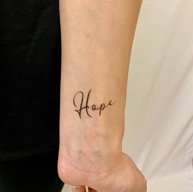 Hope Temporäres Tattoo | 2Er Set/Zitat Schriftzug Fake von TemporaryTattooInc