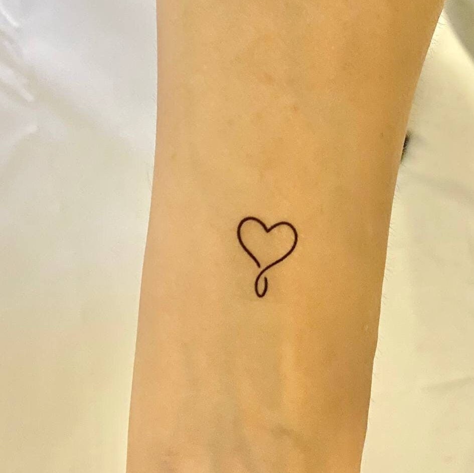 Infinity Herz Temporäres Tattoo | 4Er Set/Fake Schwarzes Infinity Herz Temporäres Tattoo | 4Er Set/Fake Schwarzes von TemporaryTattooInc