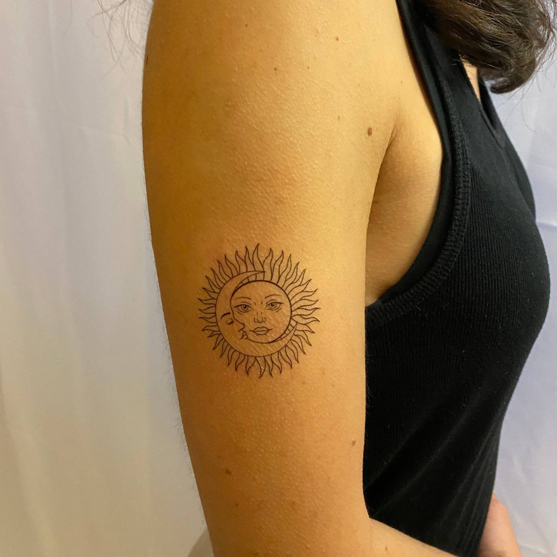 Mond Und Sonne Temporäres Tattoo | 2Er Set/Temp Fake Mond Und Sonne Temporäres Tattoo | 2Er Set/Temp Fake von TemporaryTattooInc