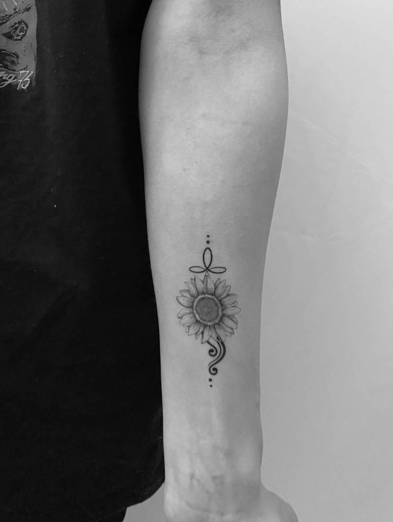 Sonnenblume Temporäres Tattoo/Blumen Fake von TemporaryTattooInc