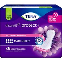 TENA Slipeinlagen discreet protect+ MAXI NIGHT für Slip, 6 St. von Tena