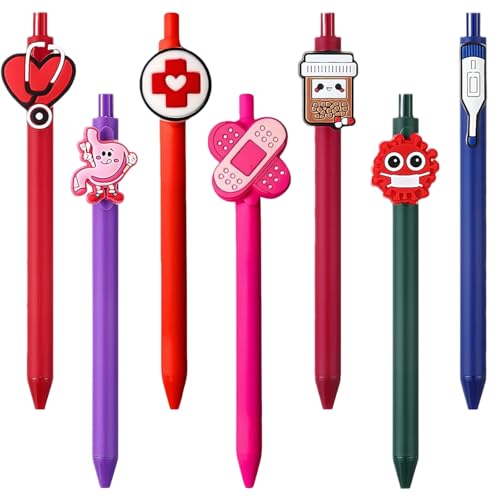 TenaLucy 7 Stück Krankenschwester Stift,Krankenschwester Kugelschreiber Niedliche Krankenschwester Stifte Süßes Krankenschwestern-Stift-Set Nursezubehör für Arbeit krankenschwester Geschenke(0.5mm) TenaLucy 7 Stück Krankenschwester Stift,Krankenschwester Kugelschreiber Niedliche Krankenschwester Stifte Süßes Krankenschwestern-Stift-Set Nursezubehör für Arbeit krankenschwester Geschenke(0.5mm) von TenaLucy