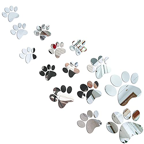 14 Stücke Pfote Spiegel Abziehbilder Hunde Fußabdrücke Wandaufkleber Set DIY Acryl Pfote Aufkleber Abnehmbare Wand Pfote Dekor Dekoration von 3 Größen für Wohnzimmer Schlafzimmer Wandbild 14 Stücke Pfote Spiegel Abziehbilder Hunde Fußabdrücke Wandaufkleber Set DIY Acryl Pfote Aufkleber Abnehmbare Wand Pfote Dekor Dekoration von 3 Größen für Wohnzimmer Schlafzimmer Wandbild von Tenare
