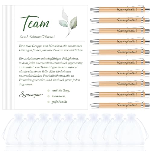 Tenare 10 Sets Geschenkset für Kollegen Team Karten Abschiedskarten Kugelschreiber mit Gravur Kugelschreiber Danke für Alles Organza Beutel Dankeschön Geschenke für Kollegin Büro Arbeit Tenare 10 Sets Geschenkset für Kollegen Team Karten Abschiedskarten Kugelschreiber mit Gravur Kugelschreiber Danke für Alles Organza Beutel Dankeschön Geschenke für Kollegin Büro Arbeit von Tenare