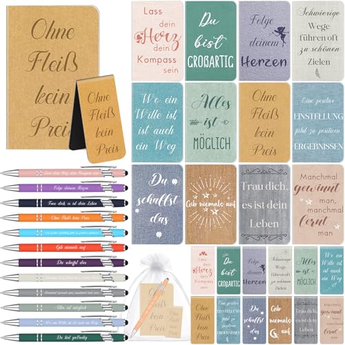Tenare 12 Sets Dankeschön Geschenke für Kollegen Lehrer Mini Notizblöcke mit Inspirierend Sprüchen Motivation Kugelschreiber Magnetisch Lesezeichen Säckchen für Abitur Abschied Geschenk(Vintage) Tenare 12 Sets Dankeschön Geschenke für Kollegen Lehrer Mini Notizblöcke mit Inspirierend Sprüchen Motivation Kugelschreiber Magnetisch Lesezeichen Säckchen für Abitur Abschied Geschenk(Vintage) von Tenare