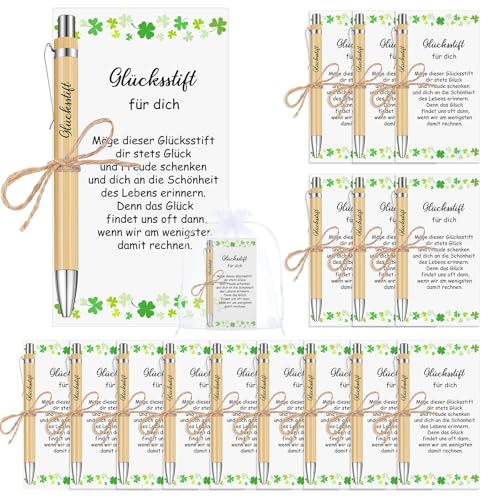 Tenare 15 Sets Glücksstift Team Geschenke mit Karte Organzabeutel Holz Stift mit Spruch Geburtstag Gastgeschenke Kuli Glücksbringer Prüfung Kugelschreiber Abschieds für Mitarbeiter Kollegen Tenare 15 Sets Glücksstift Team Geschenke mit Karte Organzabeutel Holz Stift mit Spruch Geburtstag Gastgeschenke Kuli Glücksbringer Prüfung Kugelschreiber Abschieds für Mitarbeiter Kollegen von Tenare