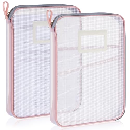 Tenare 2 Stück Heftboxen mit Tragegriff A4 Dokumententasche mit 3 Fächern für Hefte A4 Heft Organizer Dokumentenmappe mit Reißverschluss für Zuhause Büro Dokument Speicherung, Rosa Tenare 2 Stück Heftboxen mit Tragegriff A4 Dokumententasche mit 3 Fächern für Hefte A4 Heft Organizer Dokumentenmappe mit Reißverschluss für Zuhause Büro Dokument Speicherung, Rosa von Tenare