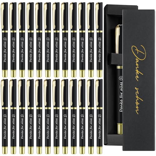 Tenare 24 Set Dankeschön Geschenke Danke für Alles Kugelschreiber Danke Kugelschreiber Metall Druckkugelschreiber mit Geschenkboxen Abschied Danksagung Geschenk für Lehrer Kollegen Arzt von Tenare