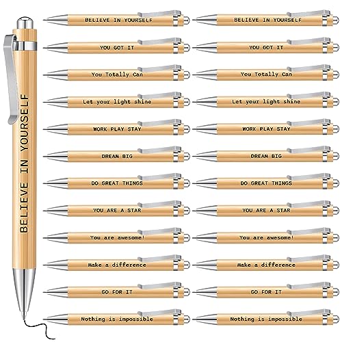 Tenare 24 Stück Inspirierende Kugelschreiber Motivation Stifte mit Spruch Holz Druckkugelschreiber Lustige Kulis Set für Lehrer Kollegen Abschiedsgeschenk Dankeschön Geschenke Büro Tenare 24 Stück Inspirierende Kugelschreiber Motivation Stifte mit Spruch Holz Druckkugelschreiber Lustige Kulis Set für Lehrer Kollegen Abschiedsgeschenk Dankeschön Geschenke Büro von Tenare