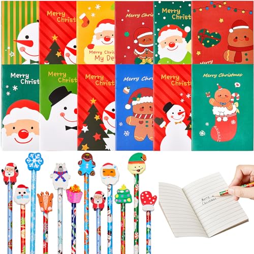 Tenare 24 Stück Weihnachten Bleistifte mit Radiergummi Toppers 24 Stück Mini Schneemann Weihnachtsmann Weihnachten Notizblöcke für Weihnachten Winter Feiertage Schule Gastgeschenke Zubehör Tenare 24 Stück Weihnachten Bleistifte mit Radiergummi Toppers 24 Stück Mini Schneemann Weihnachtsmann Weihnachten Notizblöcke für Weihnachten Winter Feiertage Schule Gastgeschenke Zubehör von Tenare