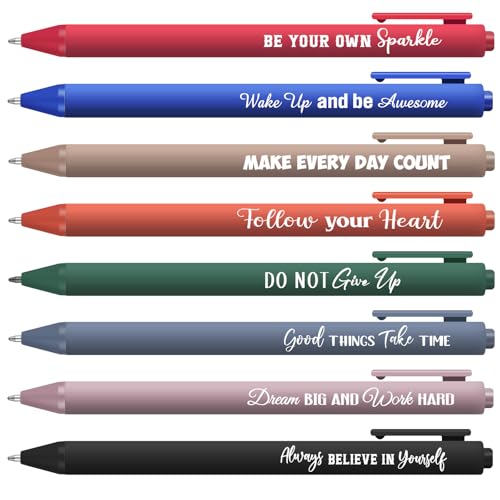 Tenare 24 Stück inspirierende Kugelschreiber, Großpackung mit motivierendem Zitat, christlich-katholisch, einziehbar, schwarze Tinte, Stift für Damen und Herren, Kirche, Büro, Schreibtischzubehör Tenare 24 Stück inspirierende Kugelschreiber, Großpackung mit motivierendem Zitat, christlich-katholisch, einziehbar, schwarze Tinte, Stift für Damen und Herren, Kirche, Büro, Schreibtischzubehör von Tenare