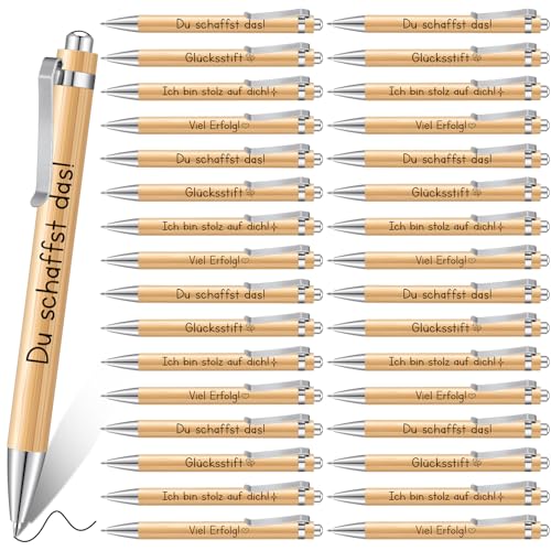Tenare 36 Stück Gluecksbringer Kugelschreiber Holz Druckkugelschreiber Inspirierende Einziehbare Stifte mit Spruch Schwarze Tinte Kulis für Kollegen Freund Abschied Nehmen Weihnachten Geschenk Tenare 36 Stück Gluecksbringer Kugelschreiber Holz Druckkugelschreiber Inspirierende Einziehbare Stifte mit Spruch Schwarze Tinte Kulis für Kollegen Freund Abschied Nehmen Weihnachten Geschenk von Tenare