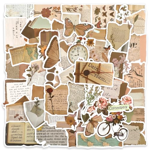 Tenare 50 Stück Vintage Aufkleber Vintage Sticker Aesthetic für Wasserflaschen Scrapbooking Laptops Ästhetische Aufkleber Wasserfeste Aufkleber für Kinder Mädchen Jugendliche Journaling (Retro) Tenare 50 Stück Vintage Aufkleber Vintage Sticker Aesthetic für Wasserflaschen Scrapbooking Laptops Ästhetische Aufkleber Wasserfeste Aufkleber für Kinder Mädchen Jugendliche Journaling (Retro) von Tenare