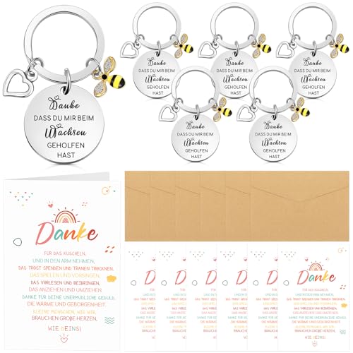 Tenare 6 Sets Danke Geschenke für Lehrer 6 Lehrer Schlüsselanhänger 6 Regenbogen Dankeskarten mit 6 Umschlägen Schlüsselanhänger mit Bienen und Herzanhänger für Lehrer Erzieher Abschlussgeschenk Tenare 6 Sets Danke Geschenke für Lehrer 6 Lehrer Schlüsselanhänger 6 Regenbogen Dankeskarten mit 6 Umschlägen Schlüsselanhänger mit Bienen und Herzanhänger für Lehrer Erzieher Abschlussgeschenk von Tenare
