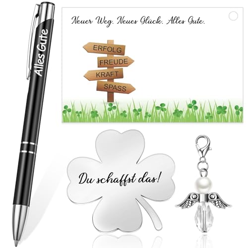 Tenare Abschiedsgeschenk Kollegen Set Motivation Alles Gute Kugelschreiber Schutzengel Anhänger Kleeblatt Glücksbringer Du Schaffst Das und Geschenkkarte Beutel Neuer Job Geschenke für Freund Kollege Tenare Abschiedsgeschenk Kollegen Set Motivation Alles Gute Kugelschreiber Schutzengel Anhänger Kleeblatt Glücksbringer Du Schaffst Das und Geschenkkarte Beutel Neuer Job Geschenke für Freund Kollege von Tenare