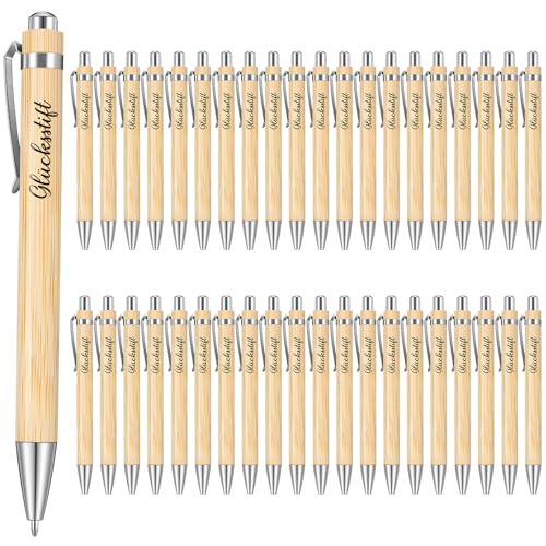 Tenare 40 Stück Glücksstift Inspirierende Kugelschreiber Geschenke Kugelschreiber mit Spruch Druckkugelschreiber für Prüfung Abitur Aufmunterung Genesung Kollegen Familien von Tenare