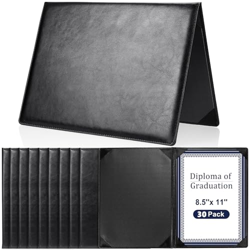 Tenare Leder-Zertifikatshalter, 21,6 x 27,9 cm, für Auszeichnungen in Briefgröße, PU-Diplomeinband, glatte Zeugnismappen, schwarze Urkundenhüllen für Abschluss-Menü, 30 Stück Tenare Leder-Zertifikatshalter, 21,6 x 27,9 cm, für Auszeichnungen in Briefgröße, PU-Diplomeinband, glatte Zeugnismappen, schwarze Urkundenhüllen für Abschluss-Menü, 30 Stück von Tenare