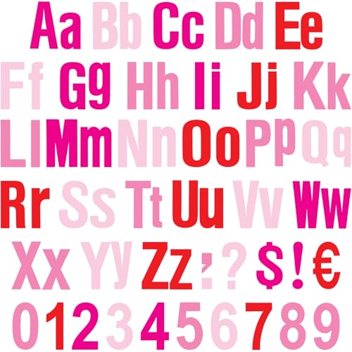 Tenare Pinnwand-Buchstaben, 12,7 cm, bunte Alphabet-Buchstaben, Zahlen und Satzzeichen-Ausschnitte für Pinnwand, Wandset für Tafel, Kreidetafel, Farbverlauf, Rot, 134 Stück Tenare Pinnwand-Buchstaben, 12,7 cm, bunte Alphabet-Buchstaben, Zahlen und Satzzeichen-Ausschnitte für Pinnwand, Wandset für Tafel, Kreidetafel, Farbverlauf, Rot, 134 Stück von Tenare