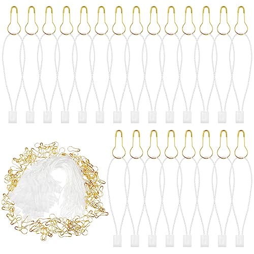 Tenceur 1000 Stück Hängeetikettenschnur, 1000 Stück weiße Nadeln, 16,5 cm, Kleideranhänger, Preisschilder für Kleidung, Kunststoffverschluss, weiße Preisschilder, Nylonschnüre und 2,2 cm von Tenceur