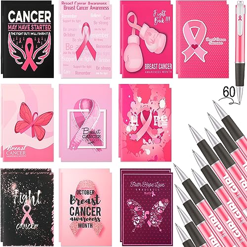 Tenceur 200 Pcs Breast Cancer Notebook Pen Set - Small Pocket Journal Notepads, Pink Ribbon Ballpoint Pen for Women Gift Breast Cancer Awareness Accessories Party Supplies Tenceur 200 Pcs Breast Cancer Notebook Pen Set - Small Pocket Journal Notepads, Pink Ribbon Ballpoint Pen for Women Gift Breast Cancer Awareness Accessories Party Supplies von Tenceur