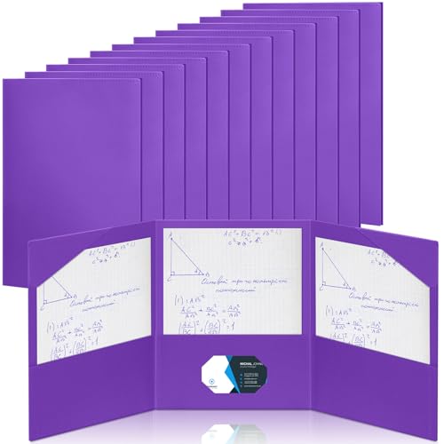 Tenceur Dreifach gefaltete Ordner aus Kunststoff mit Taschen für die Arbeit, Klasse, Büro, Schulbedarf, Violett, 24 Stück Tenceur Dreifach gefaltete Ordner aus Kunststoff mit Taschen für die Arbeit, Klasse, Büro, Schulbedarf, Violett, 24 Stück von Tenceur