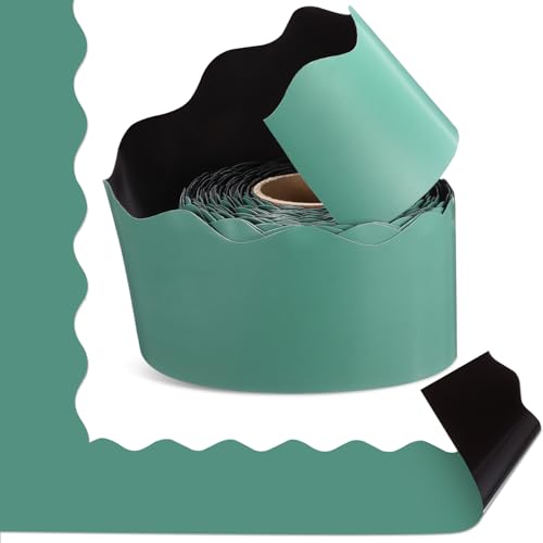 Tenceur Große magnetische Pinnwand-Bordüre für Klassenzimmer, Whiteboard-Dekorationen, gewellter Rand für Büro, Kreidetafel, Heimdekoration, 122 x 7 cm, Grün Tenceur Große magnetische Pinnwand-Bordüre für Klassenzimmer, Whiteboard-Dekorationen, gewellter Rand für Büro, Kreidetafel, Heimdekoration, 122 x 7 cm, Grün von Tenceur
