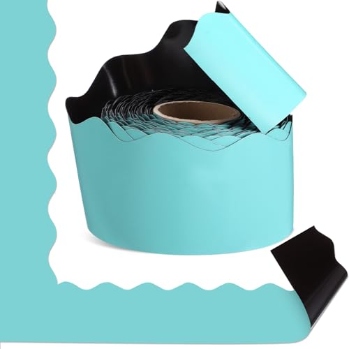 Tenceur Große magnetische Pinnwand-Bordüre für Klassenzimmer, Whiteboard-Dekorationen, gewellter Rand für Büro, Kreidetafel, Heimdekoration, 122 x 7 cm, Türkis Tenceur Große magnetische Pinnwand-Bordüre für Klassenzimmer, Whiteboard-Dekorationen, gewellter Rand für Büro, Kreidetafel, Heimdekoration, 122 x 7 cm, Türkis von Tenceur
