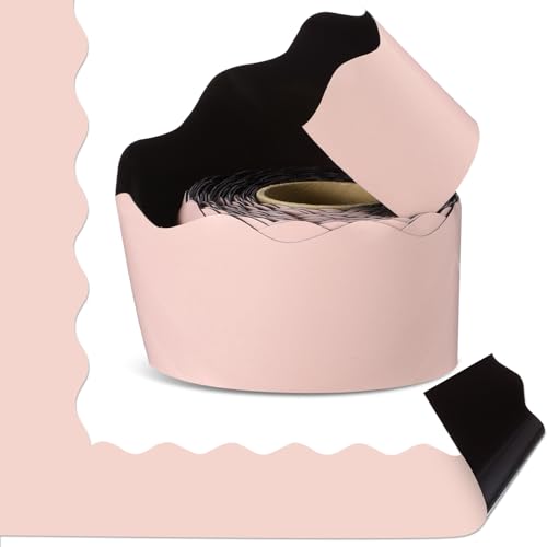 Tenceur Große magnetische Pinnwand-Bordüre für Klassenzimmer, Whiteboard-Dekorationen, gewellter Rand für Büro, Kreidetafel, Heimdekoration, 122 x 7 cm, zartes Rosa Tenceur Große magnetische Pinnwand-Bordüre für Klassenzimmer, Whiteboard-Dekorationen, gewellter Rand für Büro, Kreidetafel, Heimdekoration, 122 x 7 cm, zartes Rosa von Tenceur