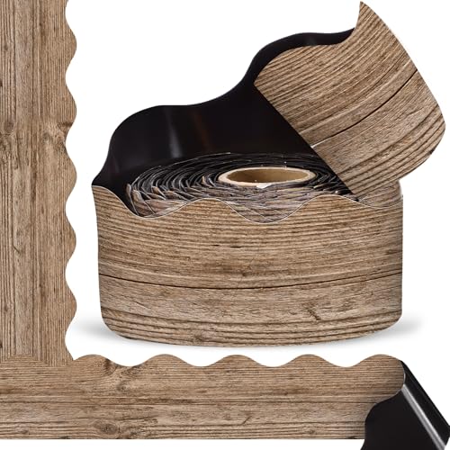 Tenceur Magnetische Klassenzimmer-Umrandung, 15 x 7 cm, groß, magnetische Pinnwand-Bordüre, Streifen für Schulanfang, Klassenzimmer, Dekoration (Büffelleinen) von Tenceur