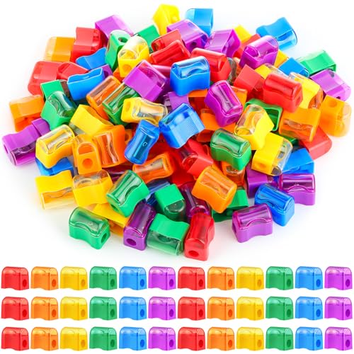 Tenceur Mini-Bleistiftspitzer mit Abdeckungen, bunt, rund, Handbuch für Schulanfang, Spendenzubehör, Partyzubehör, 6 Farben, 480 Stück Tenceur Mini-Bleistiftspitzer mit Abdeckungen, bunt, rund, Handbuch für Schulanfang, Spendenzubehör, Partyzubehör, 6 Farben, 480 Stück von Tenceur