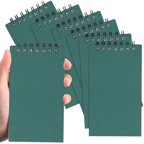 Tenceur Taschennotizbuch, Großpackung, klein, 7,6 x 12,7 cm, Spiralnotizblöcke, Mini-Notizblöcke, oben gebunden, mit linierten Seiten, 120 Seiten, liniert, Notizblöcke für Zuhause, Büro, Uni, Arbeit von Tenceur