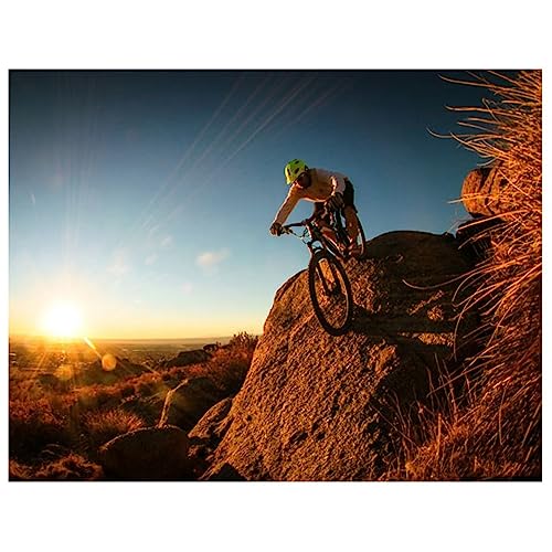 5D DIY Diamond Painting Bilder Full Drill,Mountainbike-Rennen Diamant Malen nach Zahlen Set für Erwachsene Kinder Strasssteine Kristallartiges Kreuzstichset für Home Wall Décor Square Drill,50x70cm von TengYuer