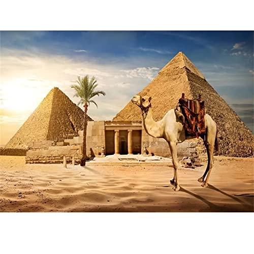 5D DIY Diamond Painting Bilder Full Drill,Pyramiden Ägypten Diamant Malen nach Zahlen Set für Erwachsene Kinder Strasssteine Kristallartiges Kreuzstichset Full für Home Wall Décor Square Drill,40x50cm 5D DIY Diamond Painting Bilder Full Drill,Pyramiden Ägypten Diamant Malen nach Zahlen Set für Erwachsene Kinder Strasssteine Kristallartiges Kreuzstichset Full für Home Wall Décor Square Drill,40x50cm von TengYuer