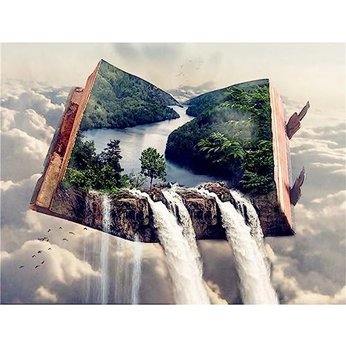 5D DIY Diamond Painting Bilder Full Drill,Wasserfall-Szenerie Diamant Malen nach Zahlen Set für Erwachsene Kinder Strasssteine Kristallartiges Kreuzstichset für Home Wall Décor Square Drill,80x100cm 5D DIY Diamond Painting Bilder Full Drill,Wasserfall-Szenerie Diamant Malen nach Zahlen Set für Erwachsene Kinder Strasssteine Kristallartiges Kreuzstichset für Home Wall Décor Square Drill,80x100cm von TengYuer