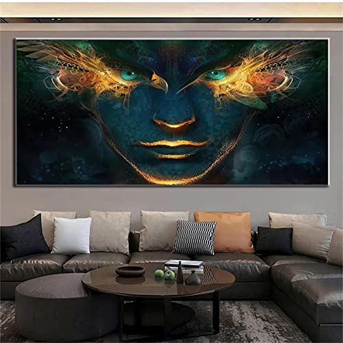 DIY Diamand Painting Abstraktes Gesicht mit goldenen Augen,50x100cm Diamond Painting Set,Erwachsene Voller Runder 5D Strass Stickerei Kreuzstich Diamant Malerei Wohnzimmer Schlafzimmer Wand Dekor DIY Diamand Painting Abstraktes Gesicht mit goldenen Augen,50x100cm Diamond Painting Set,Erwachsene Voller Runder 5D Strass Stickerei Kreuzstich Diamant Malerei Wohnzimmer Schlafzimmer Wand Dekor von TengYuer