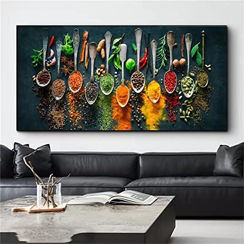 DIY Diamand Painting Küche Gewürze,40x80cm Diamond Painting Set,Erwachsene Voller Runder Bohrer 5D Crystal Strass Stickerei Kreuzstich Diamant Malerei für Wohnzimmer Schlafzimmer Wand Dekoration DIY Diamand Painting Küche Gewürze,40x80cm Diamond Painting Set,Erwachsene Voller Runder Bohrer 5D Crystal Strass Stickerei Kreuzstich Diamant Malerei für Wohnzimmer Schlafzimmer Wand Dekoration von TengYuer