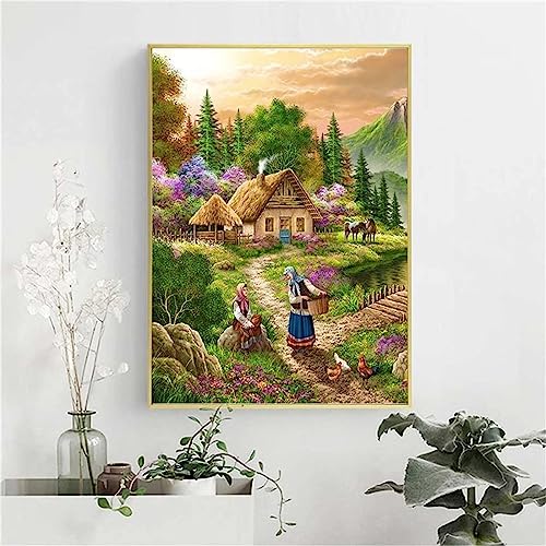 Dorf-Landschaft DIY Diamond Painting, 5D Diamant Paint Kits Kristallartiges Kreuzstichset Full Diamant Malen nach Zahlen für Erwachsene Kinder für Schlafzimmer Büro Wand Dekoration Round Drill,40x50cm Dorf-Landschaft DIY Diamond Painting, 5D Diamant Paint Kits Kristallartiges Kreuzstichset Full Diamant Malen nach Zahlen für Erwachsene Kinder für Schlafzimmer Büro Wand Dekoration Round Drill,40x50cm von TengYuer