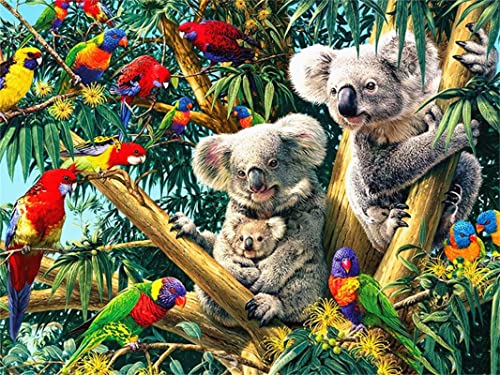 Koala Tier DIY Diamond Painting, 5D Diamant Paint Kits Kristallartiges Kreuzstichset Full Diamant Malen nach Zahlen für Erwachsene Kinder für Schlafzimmer Büro Wand Dekoration Round Drill,40x50cm Koala Tier DIY Diamond Painting, 5D Diamant Paint Kits Kristallartiges Kreuzstichset Full Diamant Malen nach Zahlen für Erwachsene Kinder für Schlafzimmer Büro Wand Dekoration Round Drill,40x50cm von TengYuer