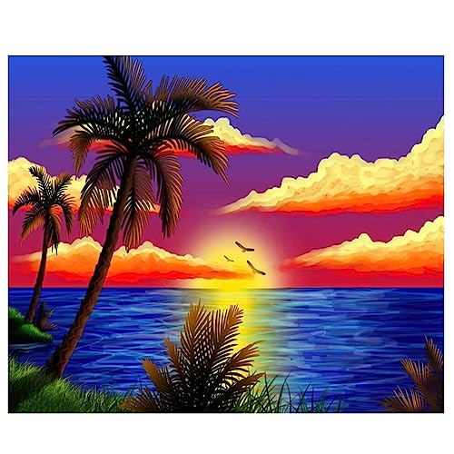 Sonnenaufgang Strand Kokosnuss DIY Diamond Painting, 5D Diamant Paint Kits Kristallartiges Kreuzstichset Diamant Malen nach Zahlen für Erwachsene Kinder für Wand Dekoration Square Drill,30x40cm Sonnenaufgang Strand Kokosnuss DIY Diamond Painting, 5D Diamant Paint Kits Kristallartiges Kreuzstichset Diamant Malen nach Zahlen für Erwachsene Kinder für Wand Dekoration Square Drill,30x40cm von TengYuer