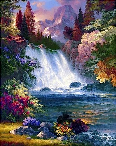 Wasserfall-Szenerie DIY Diamond Painting, 5D Diamant Paint Kits Kristallartiges Kreuzstichset Diamant Malen nach Zahlen für Erwachsene Kinder für Schlafzimmer Wand Dekoration Square Drill,80x100cm Wasserfall-Szenerie DIY Diamond Painting, 5D Diamant Paint Kits Kristallartiges Kreuzstichset Diamant Malen nach Zahlen für Erwachsene Kinder für Schlafzimmer Wand Dekoration Square Drill,80x100cm von TengYuer