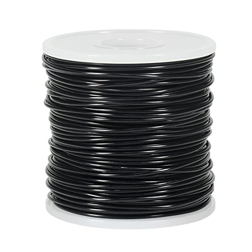 Tenn Well 1,5 mm Aluminium-Basteldraht für die Schmuckherstellung, 50m biegbarer Metalldraht für Modellieren, Basteln, Modellieren und Verpacken (Schwarz) von Tenn Well
