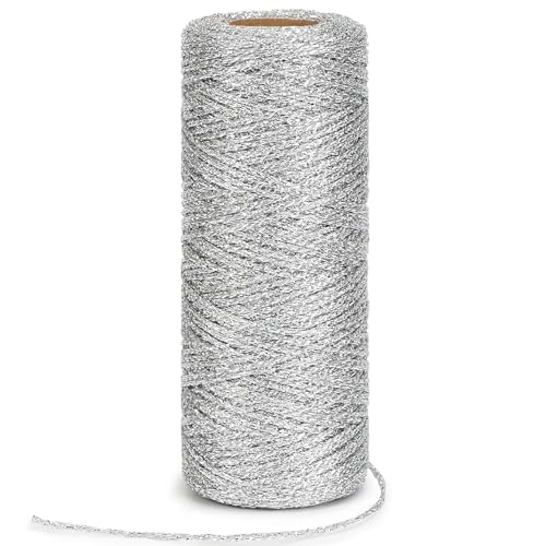 100 m Metallic-Silber Schnur, 1 mm Weihnachts Metallic Kordel, Wickelschnur für Geschenkverpackung, Weihnachtskugel, Basteln, Dekoration 100 m Metallic-Silber Schnur, 1 mm Weihnachts Metallic Kordel, Wickelschnur für Geschenkverpackung, Weihnachtskugel, Basteln, Dekoration von Tenn Well