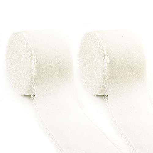 tenn well Geschenkband Elfenbeinweiß 40mm, 20M Chiffonband Breit Geschenkband Schleifenband für Geschenkverpackung Brautstrauß Basteln Geburtstag Hochzeit Dekoration tenn well Geschenkband Elfenbeinweiß 40mm, 20M Chiffonband Breit Geschenkband Schleifenband für Geschenkverpackung Brautstrauß Basteln Geburtstag Hochzeit Dekoration von Tenn Well